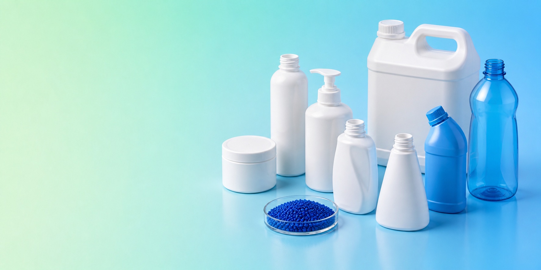 Blow molded plastic bottles and masterbatch pellets