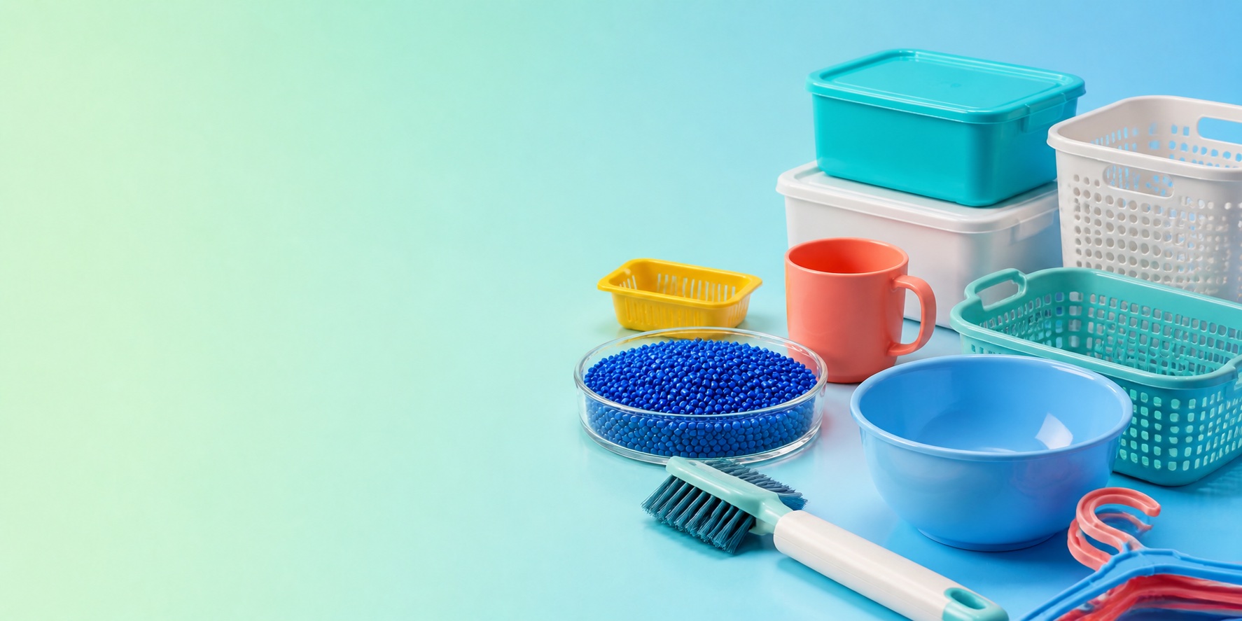 Molded household plastic products and masterbatch pellets