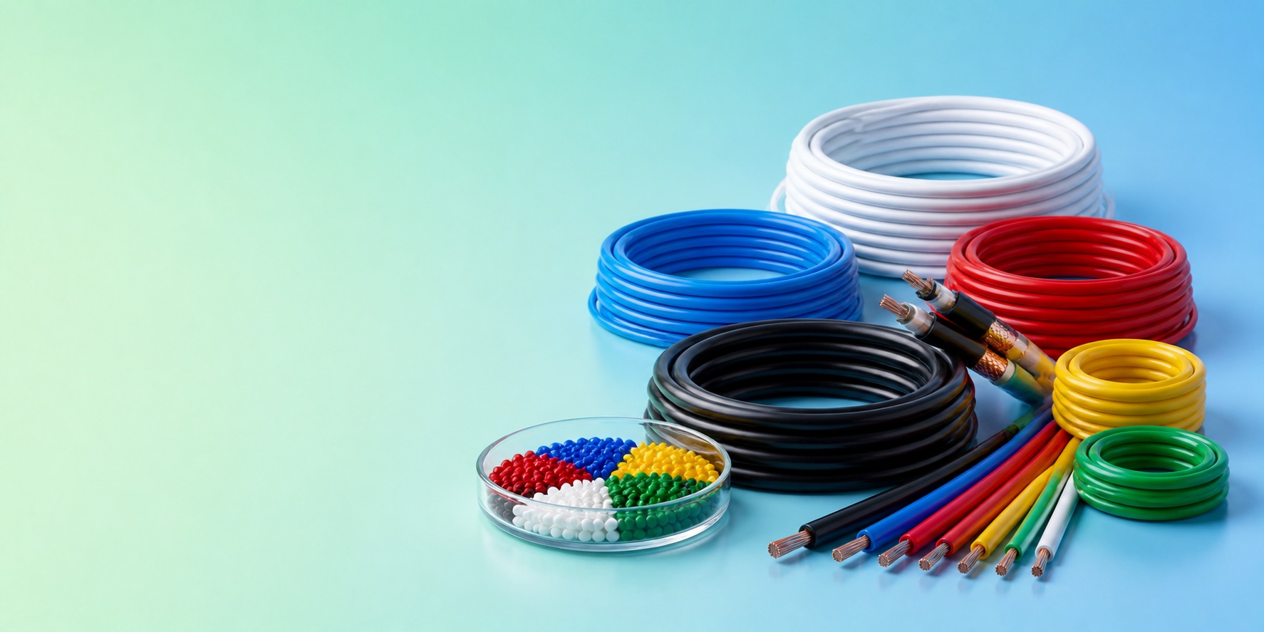Colored wire and cable insulation with masterbatch pellets