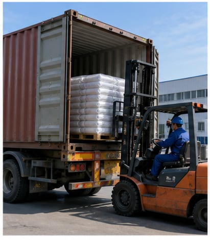 Representative masterbatch container loading process