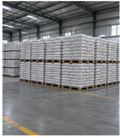 Representative packaged masterbatch warehouse