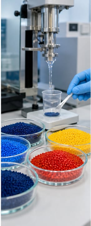 Laboratory masterbatch formulation and color matching